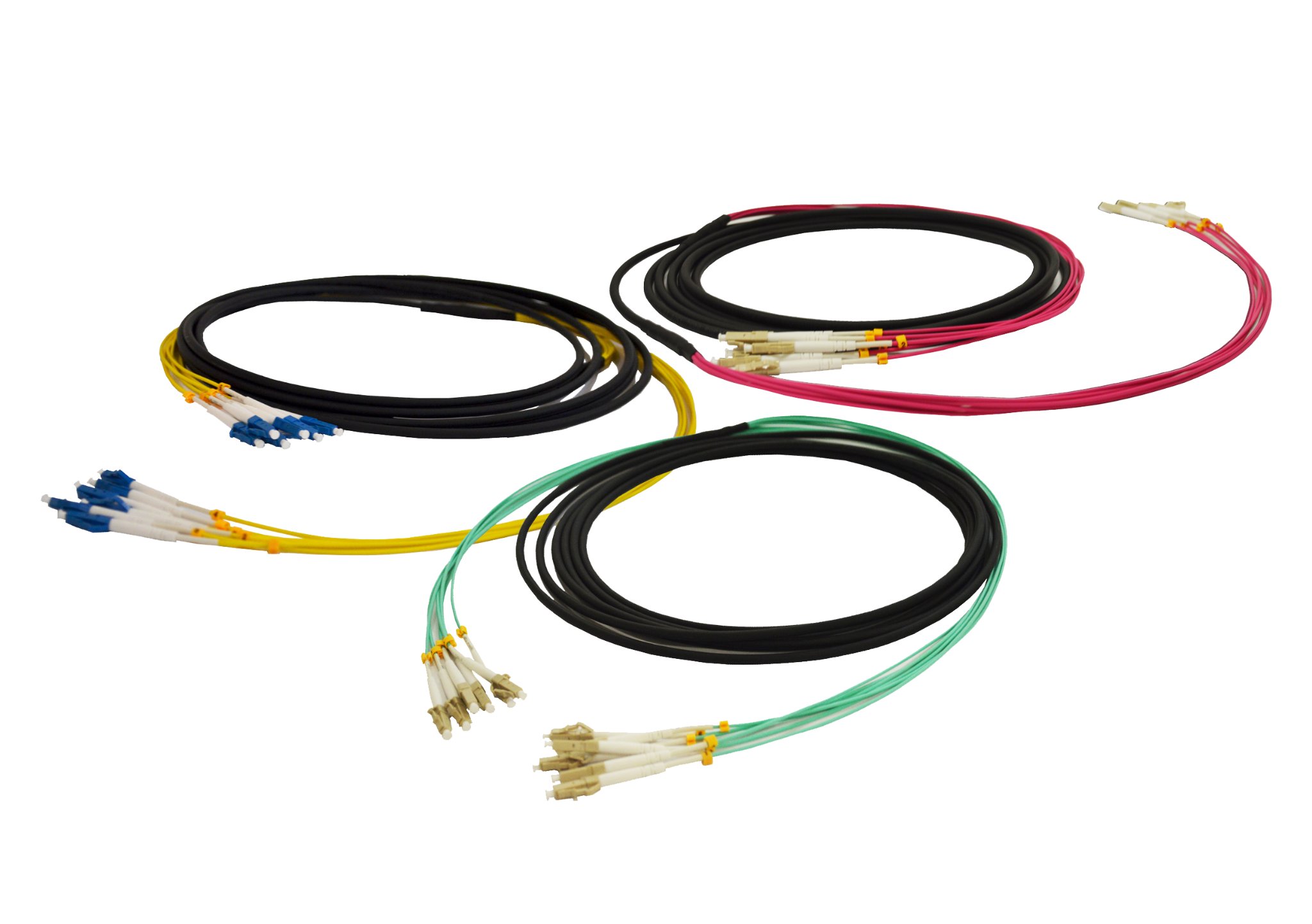 Pre-Terminated Fibre Optic Cable assemblies with LC fibre connectors for commercial and enterprise network deployments